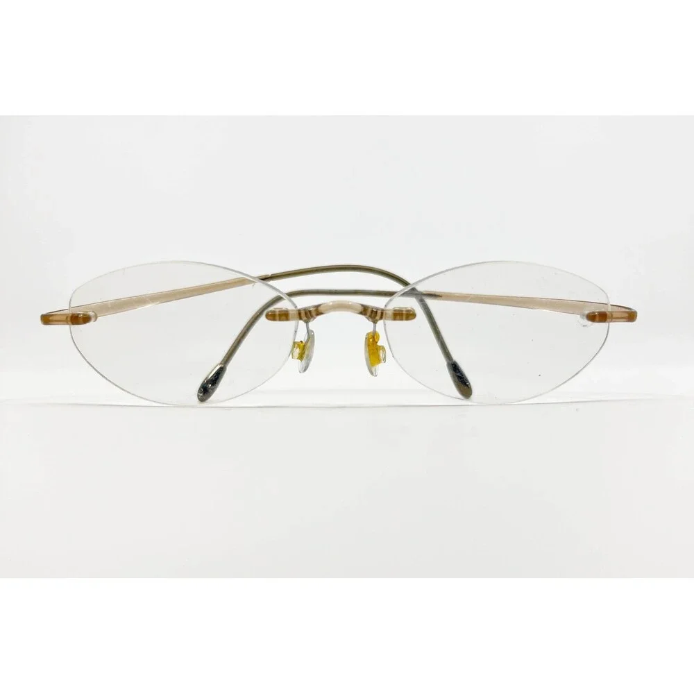 Silhouette Eyeglasses Unisex Gold Rimless Minimalist Austria 7534 6050 140